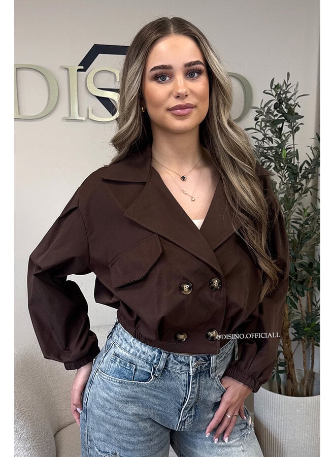 CHOCO - 'JULIE JACKET' - CROPPED TRENCH JACKET