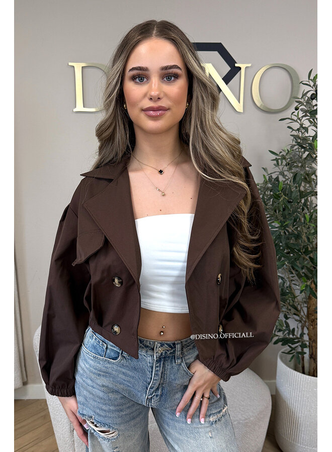 CHOCO - 'JULIE JACKET' - CROPPED TRENCH JACKET