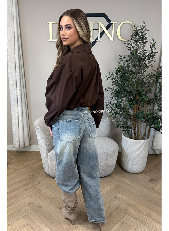 DIRTY BLUE - 'PRATO JEANS' - RIPPED BARREL JEANS