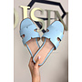 LIGHT BLUE - 'H-SLIDERS' - DESIGNER INSPIRED SLIPPERS