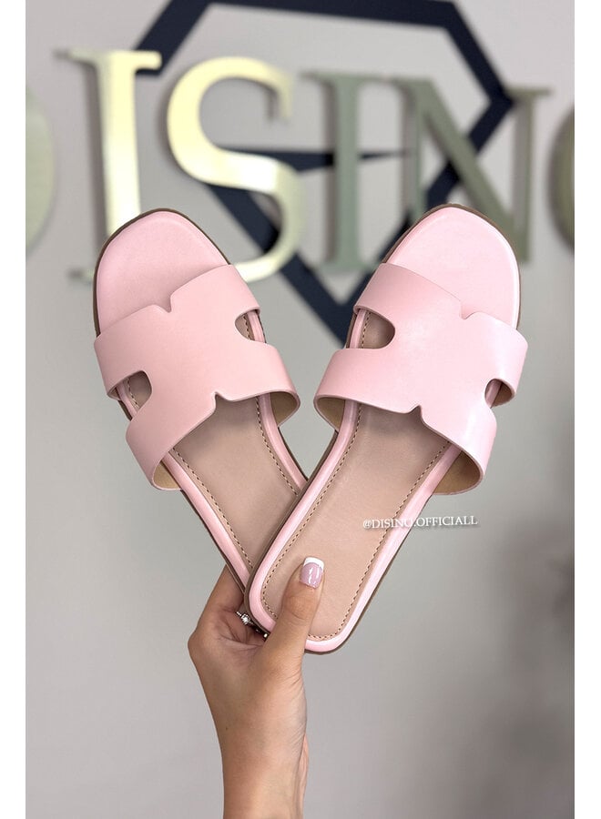 PINK - 'H-SLIDERS' - DESIGNER INSPIRED SLIPPERS