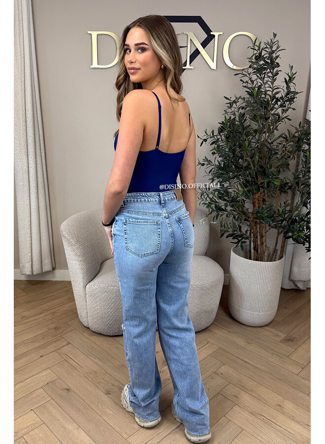 NAVY BLUE - 'NATHALIE BODYSUIT' - CLASSY SHAPING SEAMLESS BODYSUIT