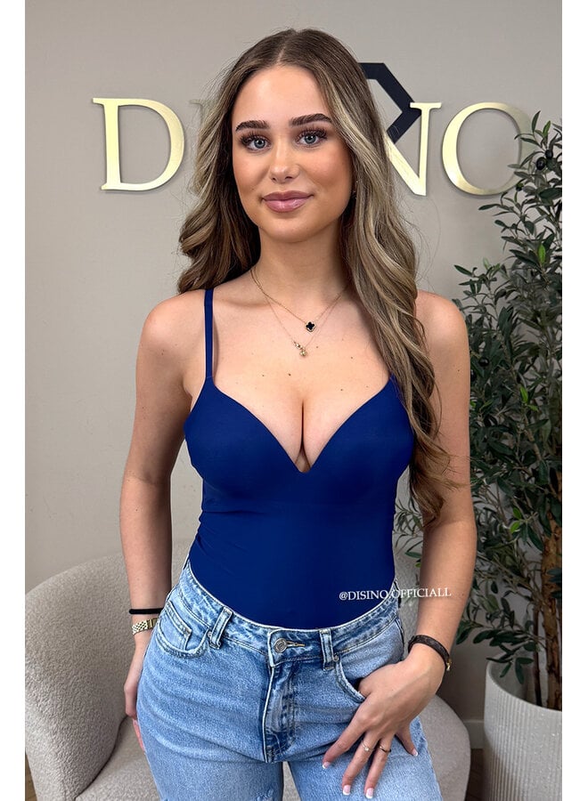 NAVY BLUE - 'NATHALIE BODYSUIT' - CLASSY SHAPING SEAMLESS BODYSUIT