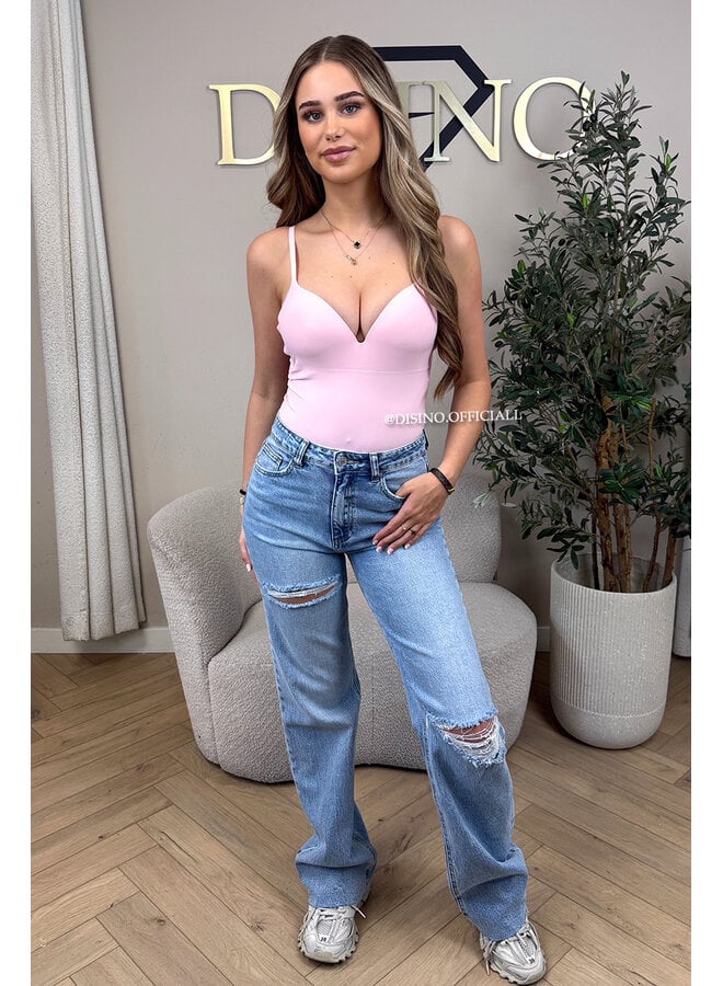 BUBBLEGUM PINK - 'NATHALIE BODYSUIT' - CLASSY SHAPING SEAMLESS BODYSUIT