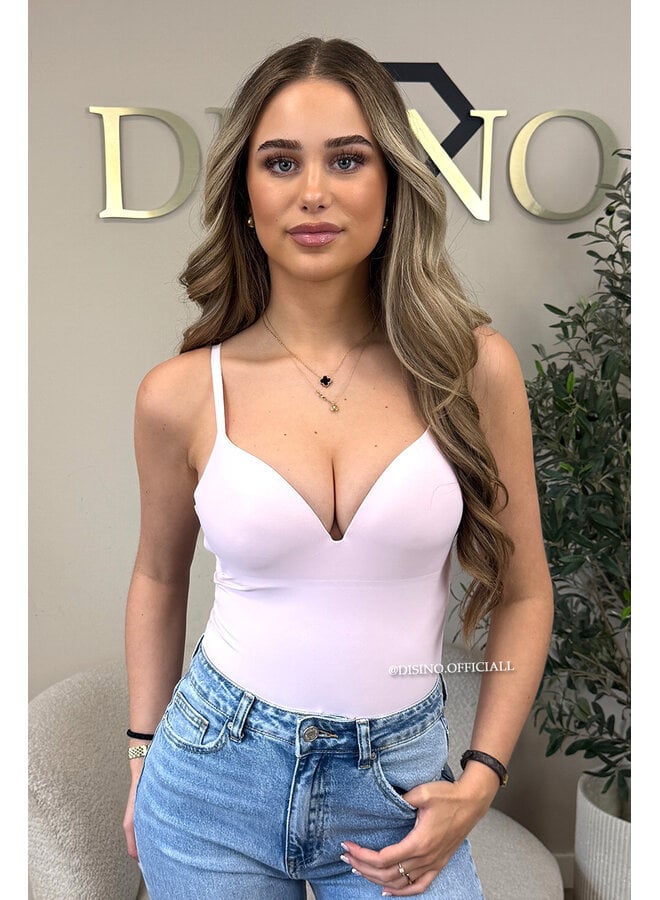 SOFT PINK - 'NATHALIE BODYSUIT' - CLASSY SHAPING SEAMLESS BODYSUIT