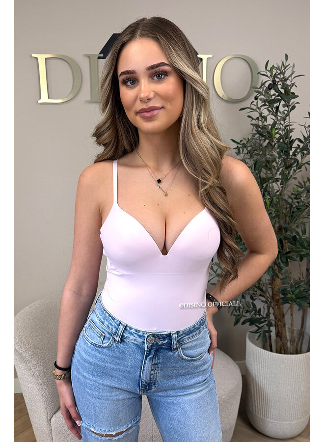 SOFT PINK - 'NATHALIE BODYSUIT' - CLASSY SHAPING SEAMLESS BODYSUIT