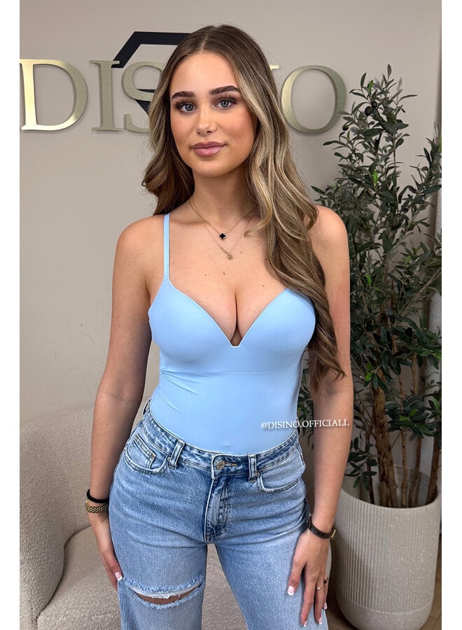 LIGHT BLUE - 'NATHALIE BODYSUIT' - CLASSY SHAPING SEAMLESS BODYSUIT