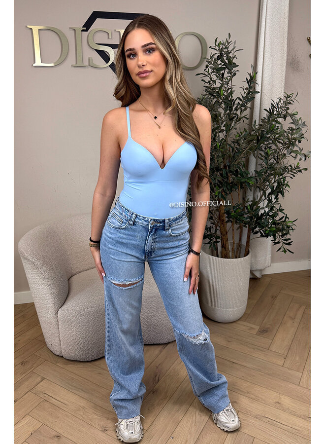 LIGHT BLUE - 'NATHALIE BODYSUIT' - CLASSY SHAPING SEAMLESS BODYSUIT