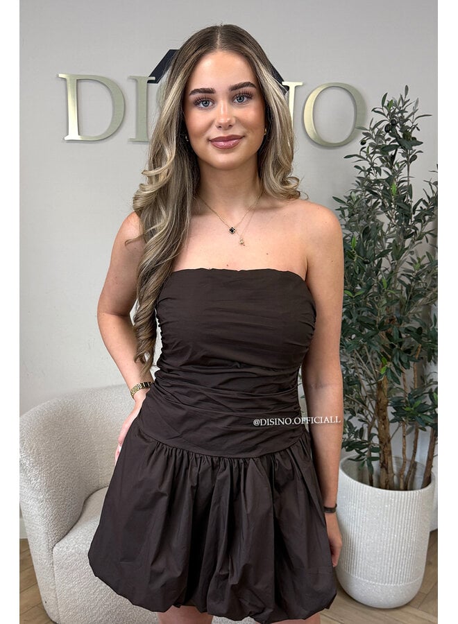 CHOCO - 'NOVELLA DRESS' - BALLOON SKIRT STRAPLESS DRESS