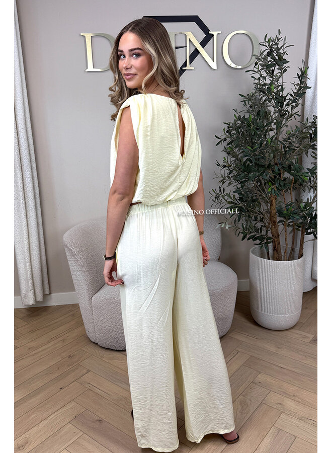 YELLOW - 'LIZZY SET' - SUMMER TOP + PANTS SET