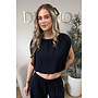 BLACK - 'LIZZY SET' - SUMMER TOP + PANTS SET