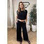 BLACK - 'LIZZY SET' - SUMMER TOP + PANTS SET