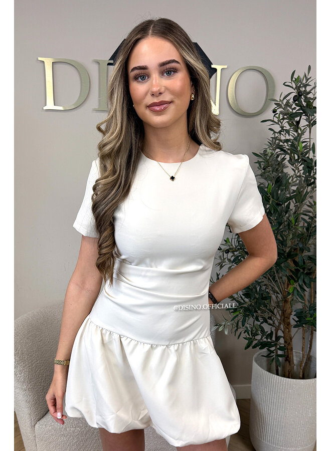 BEIGE - 'SISI DRESS' - BALLOON SKIRT CLASSY DRESS