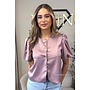 PINK - 'ELODIE TOP' - EXCLUSIVE SATIN BUTTON UP TOP