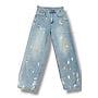 VINTAGE - 'LOUA JEANS' - STRETCH GRAFFITI WIDE LEG JEANS