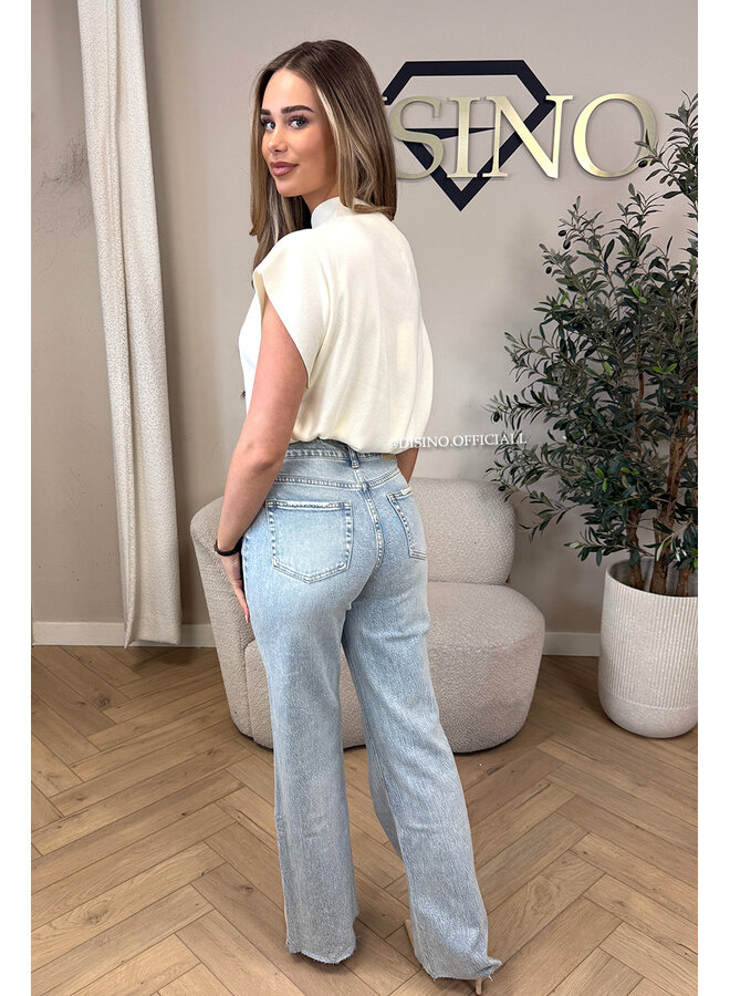 ECRU - 'LUNA TOP' - PREMIUM QUALITY ONE SHOULDER TOP