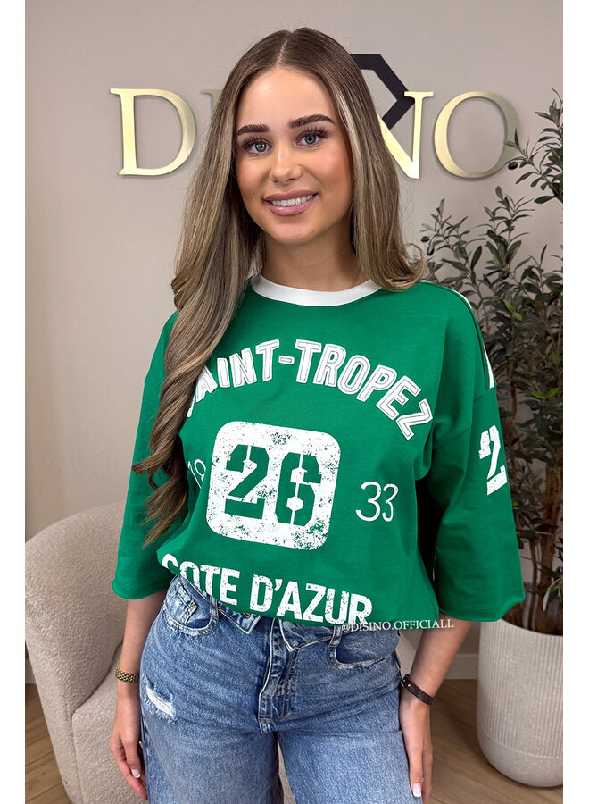 GREEN - 'SAINT TROPEZ JERSEY' - PREMIUM QUALITY OVERSIZED JERSEY