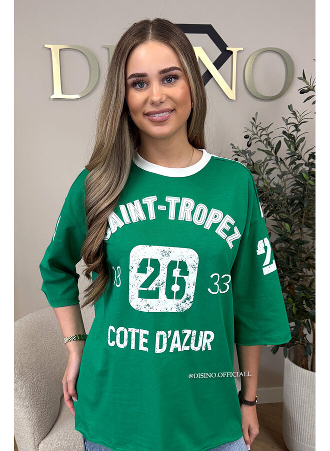 GREEN - 'SAINT TROPEZ JERSEY' - PREMIUM QUALITY OVERSIZED JERSEY