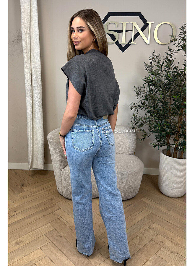 GREY - 'LUNA TOP' - PREMIUM QUALITY ONE SHOULDER TOP