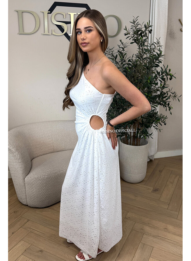 WHITE - 'ROSALYN DRESS' - CROCHET LACE SUMMER DRESS