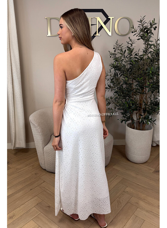 WHITE - 'ROSALYN DRESS' - CROCHET LACE SUMMER DRESS