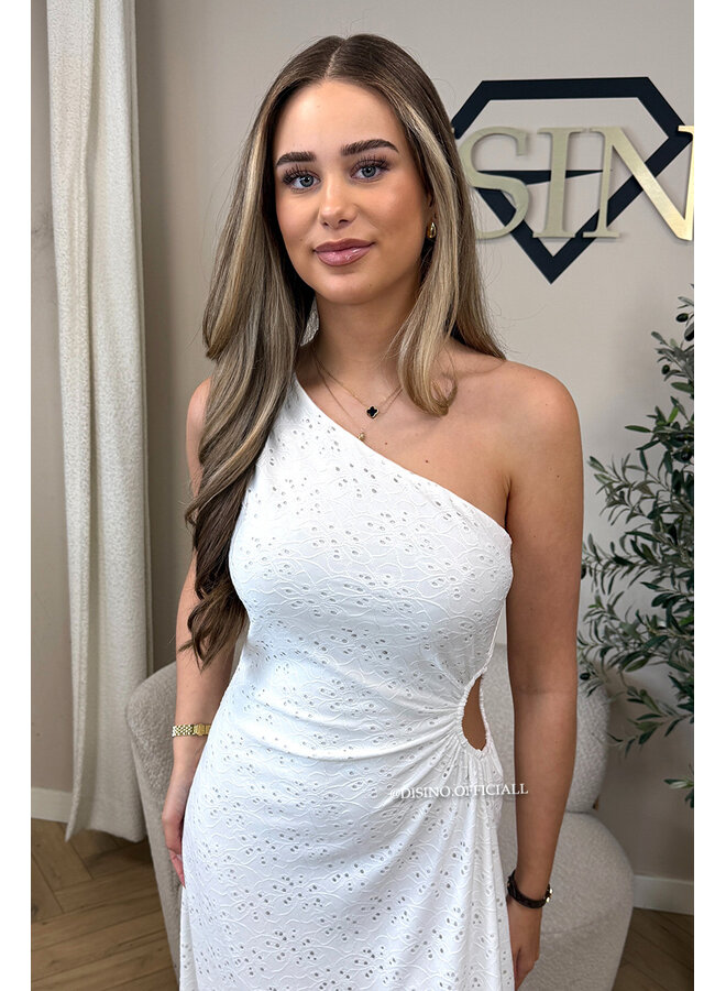 WHITE - 'ROSALYN DRESS' - CROCHET LACE SUMMER DRESS