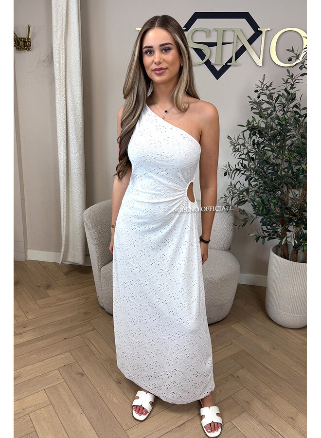 WHITE - 'ROSALYN DRESS' - CROCHET LACE SUMMER DRESS