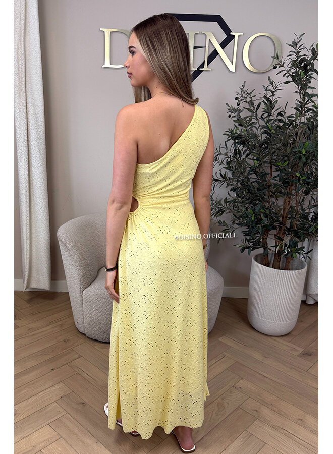 YELLOW - 'ROSALYN DRESS' - CROCHET LACE SUMMER DRESS