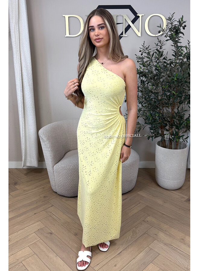 YELLOW - 'ROSALYN DRESS' - CROCHET LACE SUMMER DRESS