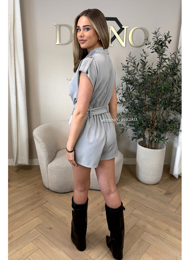 GREY - 'DAHLIA PLAYSUIT' - INSPIRED PLAYSUIT
