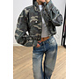 CAMO - 'MARLEY JACKET' - DENIM CAMO BOMBER JACKET