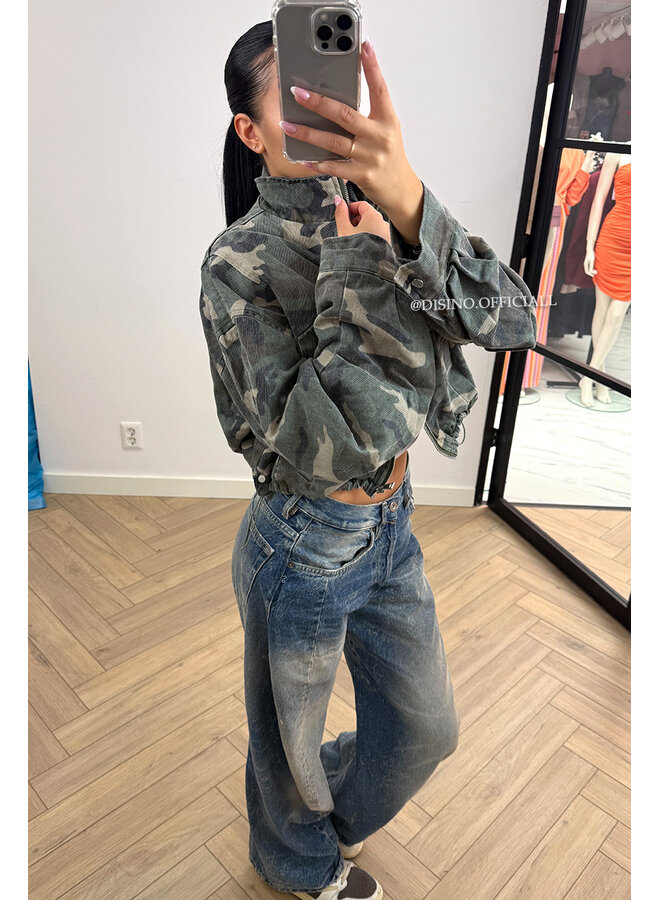 CAMO - 'MARLEY JACKET' - DENIM CAMO BOMBER JACKET