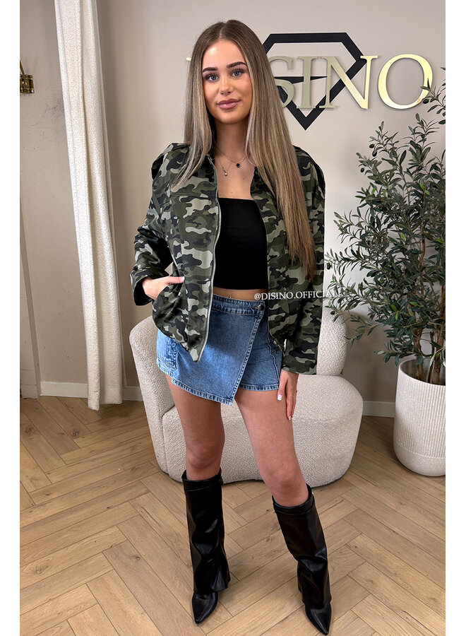 CAMO - 'MADDY JACKET' - CAMO BOMBER JACKET