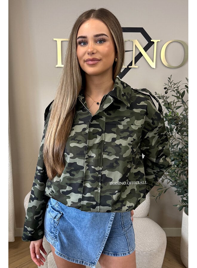 CAMO - 'MADDY JACKET' - CAMO BOMBER JACKET
