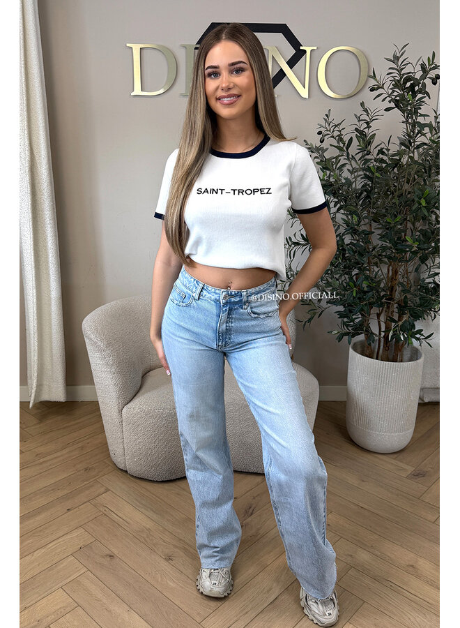 WHITE - 'SAINT TROPEZ TOP' - KNITTED TOP