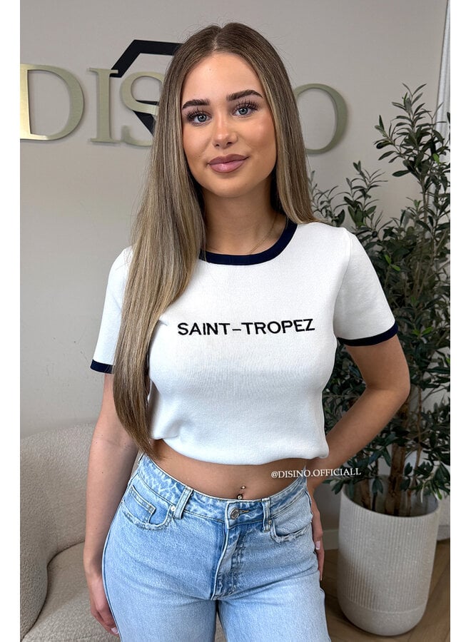 WHITE - 'SAINT TROPEZ TOP' - KNITTED TOP