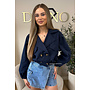 NAVY BLUE - 'JULIE JACKET' - CROPPED TRENCH JACKET