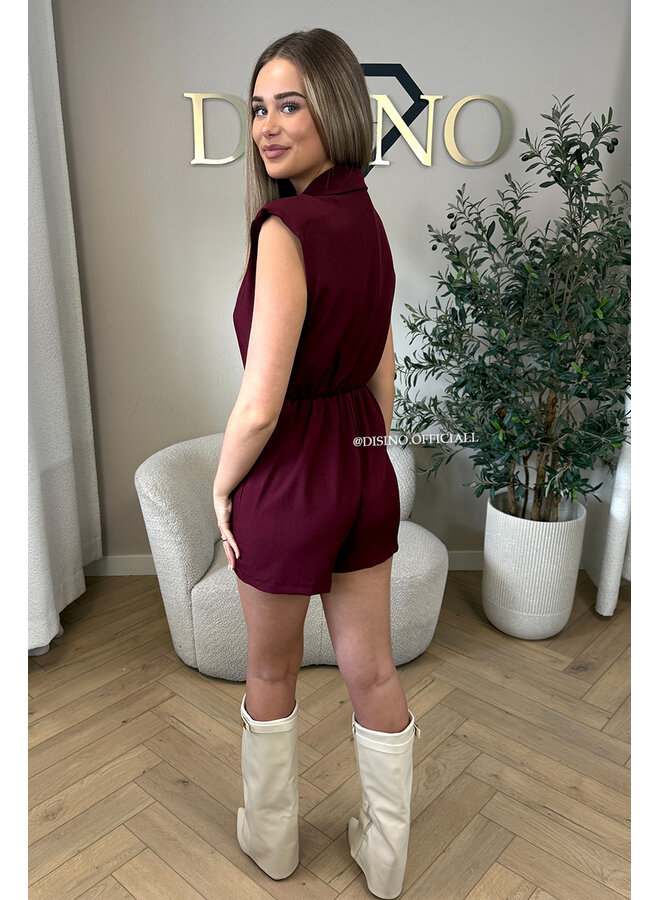 BORDEAUX - 'ISABEAU PLAYSUIT' - CLASSY BLAZER PLAYSUIT