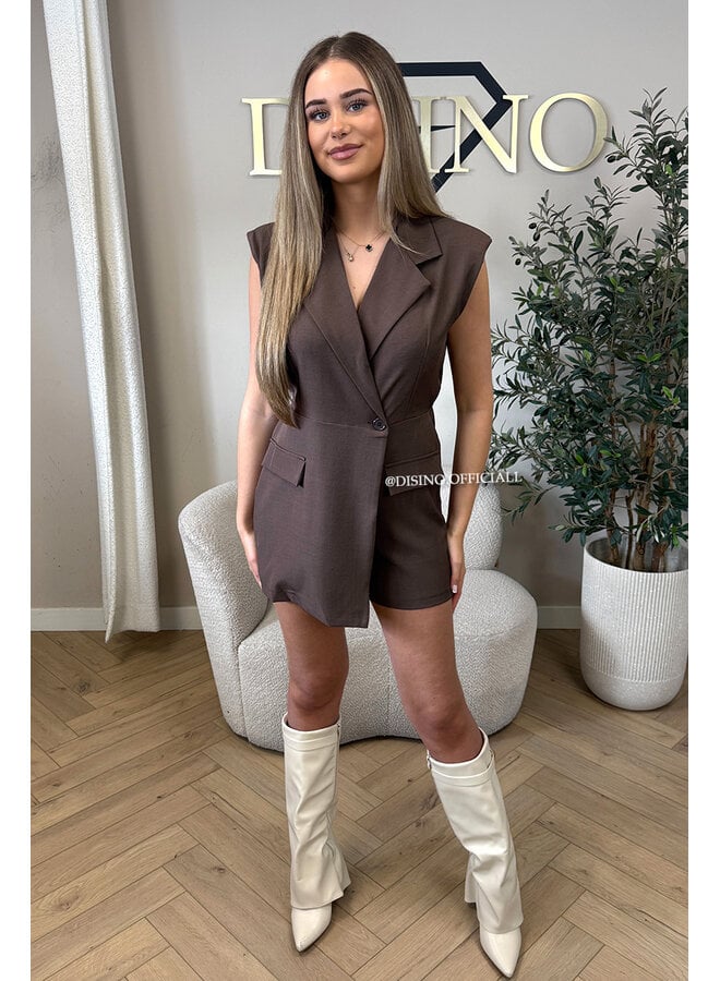 CHOCO - 'ISABEAU PLAYSUIT' - CLASSY BLAZER PLAYSUIT