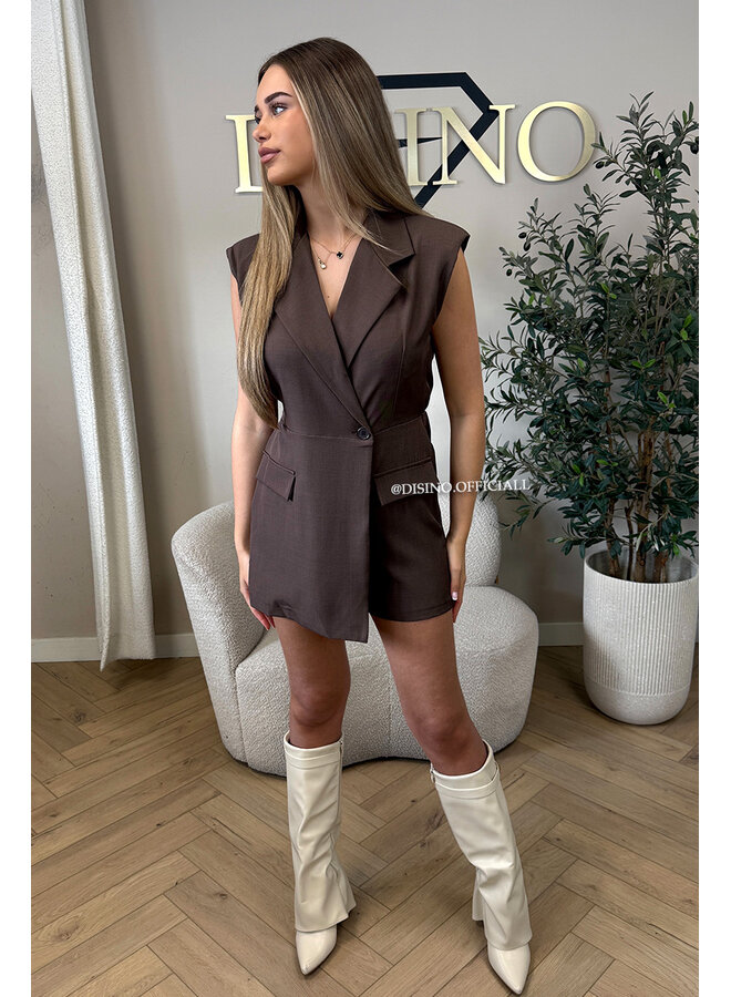 CHOCO - 'ISABEAU PLAYSUIT' - CLASSY BLAZER PLAYSUIT