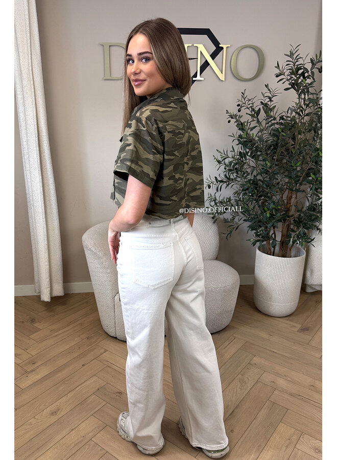 CAMO - 'COPINE BLOUSE' - PREMIUM QUALITY CROPPED CARGO BLOUSE