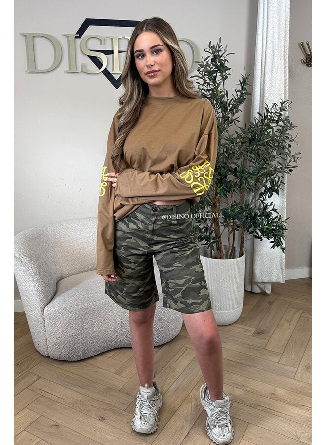 CAMO - 'COPINE JORT' - ARMY PRINT JORT