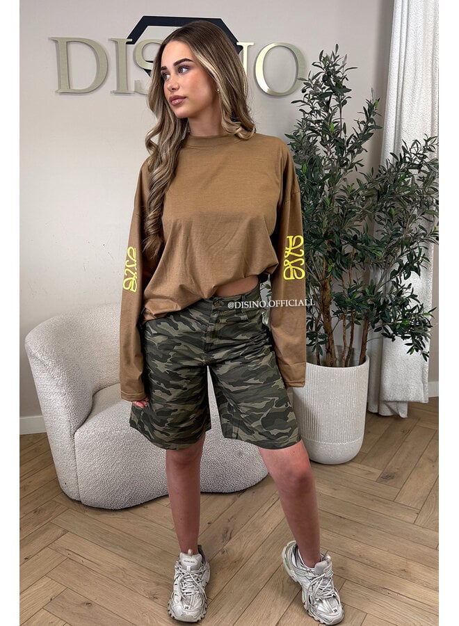 CAMO - 'COPINE JORT' - ARMY PRINT JORT
