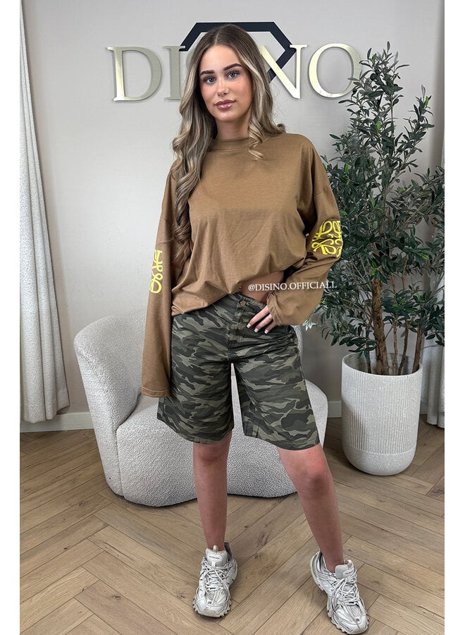 CAMO - 'COPINE JORT' - ARMY PRINT JORT