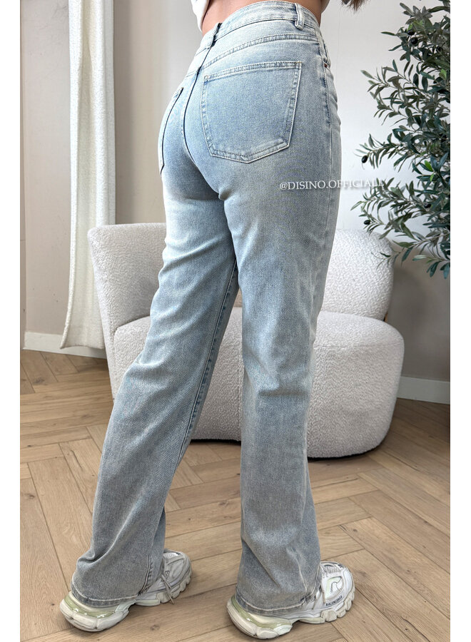 DIRTY WASH - 'CALIFORNIA JEANS' - PERFECT FIT STRETCH HIGH WAIST STRAIGHT LEG JEANS