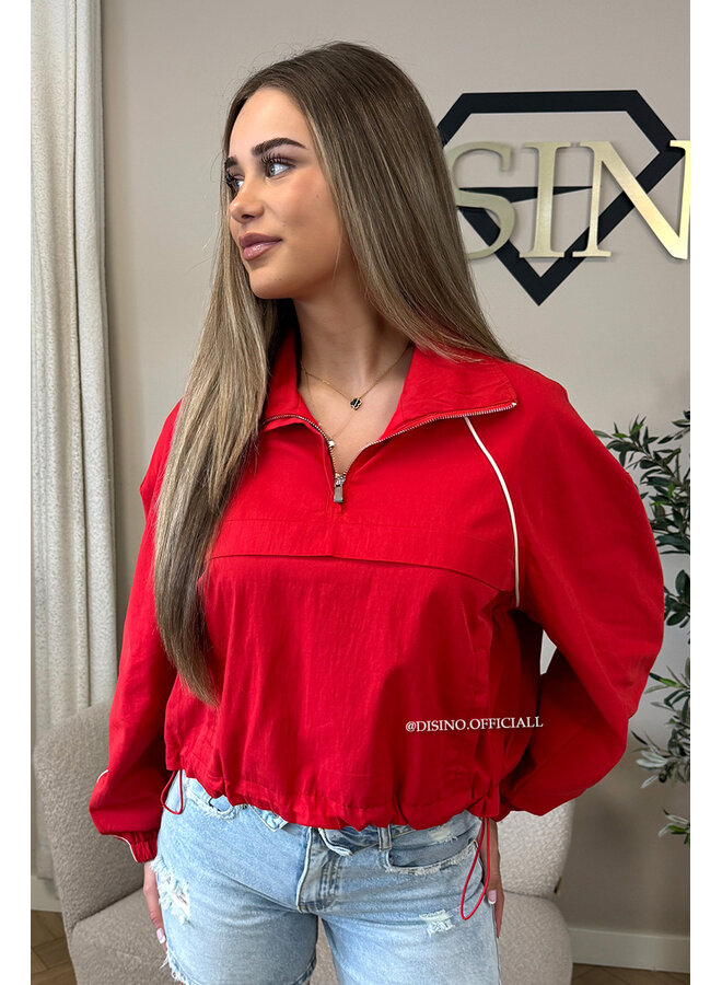 RED - 'THE WINDBREAKER' - PREMIUM QUALITY WINDBRAKER JACKET
