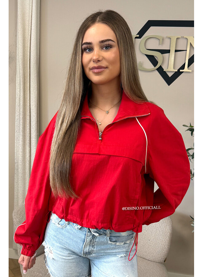 RED - 'THE WINDBREAKER' - PREMIUM QUALITY WINDBRAKER JACKET