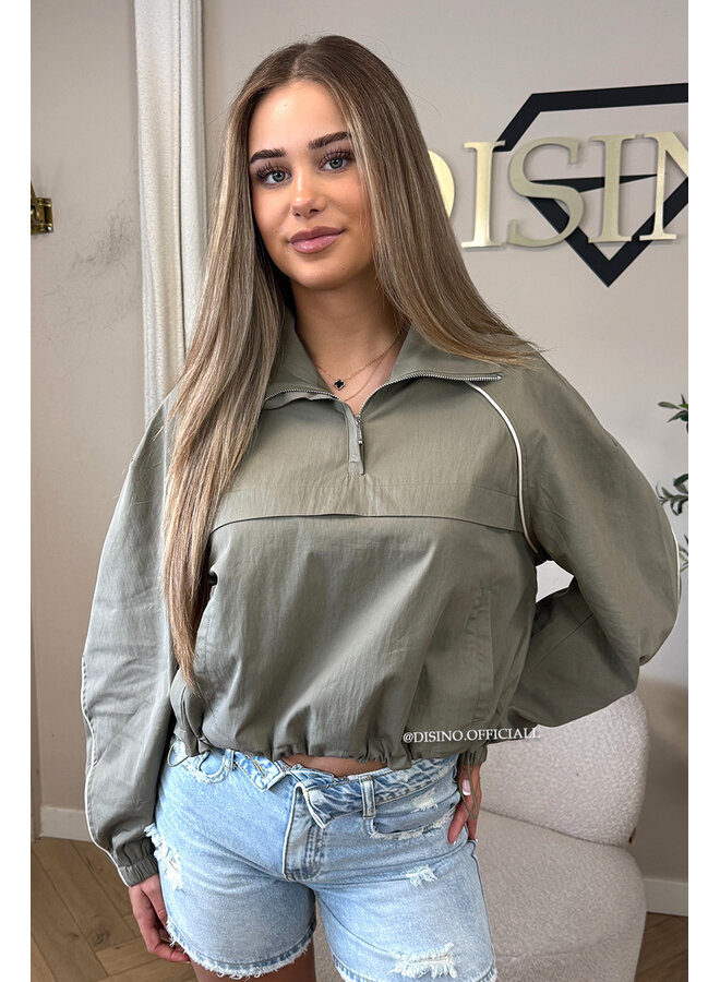 KHAKI - 'THE WINDBREAKER' - PREMIUM QUALITY WINDBRAKER JACKET