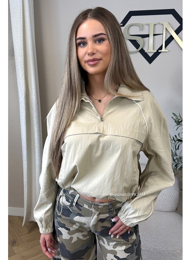 TAUPE - 'THE WINDBREAKER' - PREMIUM QUALITY WINDBRAKER JACKET
