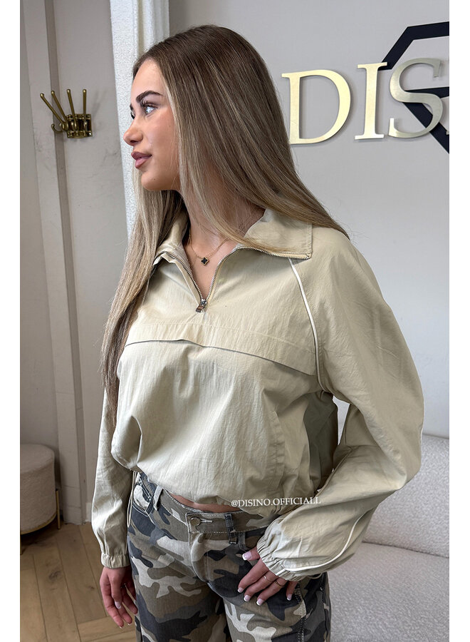 TAUPE - 'THE WINDBREAKER' - PREMIUM QUALITY WINDBRAKER JACKET